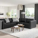 IKEA VIMLE ВІМЛЕ, кутовий диван, 4-місний, Гранн / Бомстад чорний 793.067.19 фото thumb №2