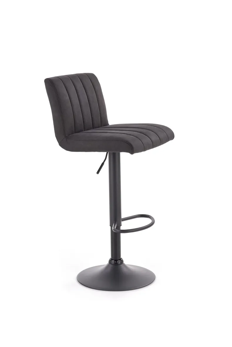 Барный стул HALMAR H89, ножка – черная, обивка - темно-серый фото №7
