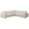 IKEA VIMLE ВІМЛЕ, чохол для кутового дивана, 4-місний, з широкими підлокітниками / Gunnared бежевий 494.242.10 фото thumb №2