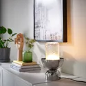 IKEA ACKJA АККЙА / MOLNART МОЛЬНАРТ, настільний світильник із лампою, ефект хрому / прозорий візерунок скла 095.150.33 фото thumb №2