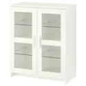 IKEA BRIMNES БРИМНЭС, шкаф с дверями, стекло / белый, 78x95 см 503.006.66 фото thumb №1