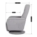 Поворотне масажне крісло MEBEL ELITE SPIKE 2, тканина: Сірий фото thumb №15