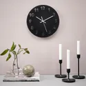 IKEA TUNNIS ТУННІС, настінний годинник, низьковольтний / чорний, 30 см 005.404.85 фото thumb №2