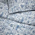 IKEA RODGERSIA РОДГЕРСІА, підковдра та наволочка, синій/білий, 150x200/50x60 см 905.868.41 фото thumb №2