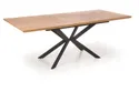 Обеденный стол раскладной HALMAR LEGARTO 160-200x90 см, столешница - натуральный дуб, ножка - черная фото thumb №6