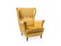 Мягкое кресло бархатное SIGNAL LORD Velvet, Bluvel 68 - карри фото