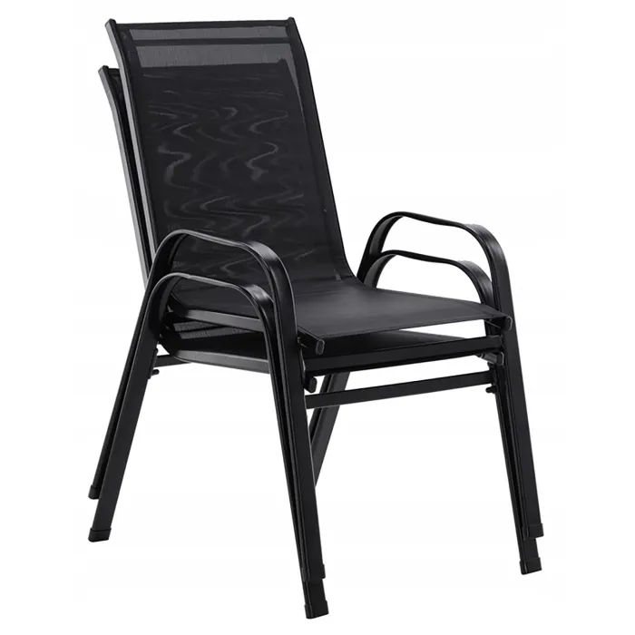 Набір садових меблів (столик+2 крісла+диван) MEBEL ELITE NATAN, чорний фото №4