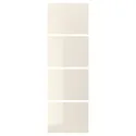 IKEA HOKKSUND ХОККСУНД, 4 панелі для рами розсувних дверцят, глянцевий світло-бежевий, 75x236 см 403.738.04 фото thumb №1