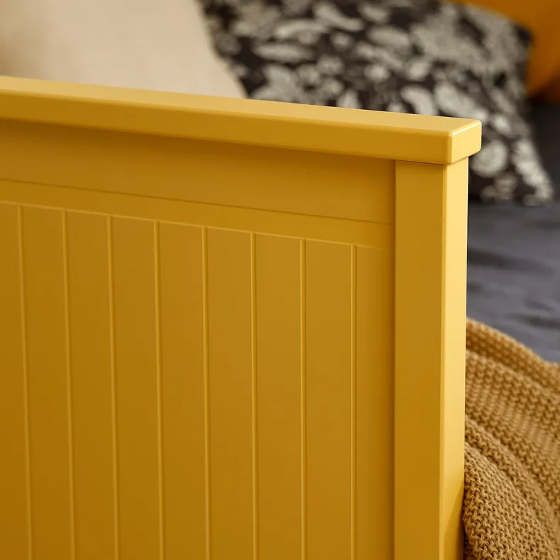 IKEA HEMNES ХЕМНЭС, каркас кровати-кушетки с 3 ящиками, желтый, 80x200 см 405.838.40 фото №5
