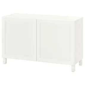 IKEA BESTÅ БЕСТО, комбинация для хранения с дверцами, белый / Ханвикен / Стуббарп белый, 120x42x74 см 792.821.86 фото