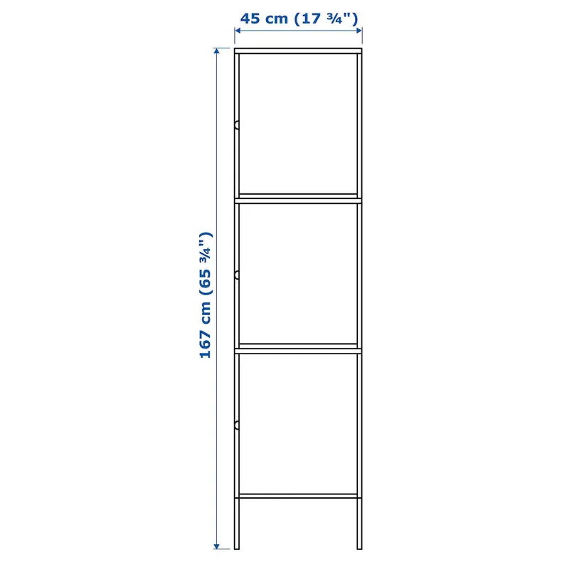 IKEA HÄLLAN ХЕЛЛАН, комбінація д/зберіган з дверцятами, білий, 45x47x167 см 492.493.96 фото №6