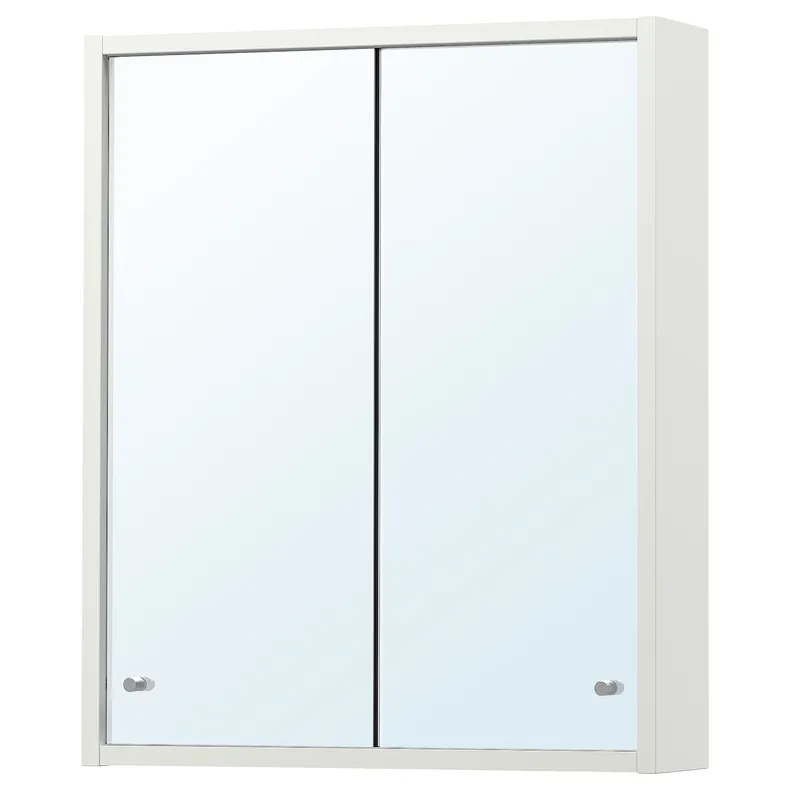 IKEA NYSJÖN НЮШЕН, шафа дзеркальна, білий, 50x60 см 104.708.30 фото №1