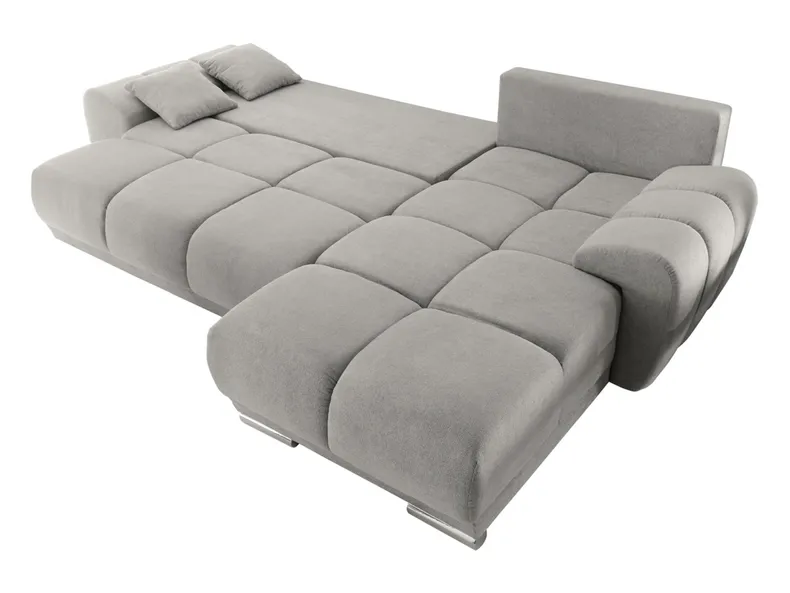 BRW Універсальний кутовий диван Noti зі спальною функцією та ящиком для зберігання велюровий сірий NA-NOTI-LX.3DL.URC-G2_BD5553 фото №3