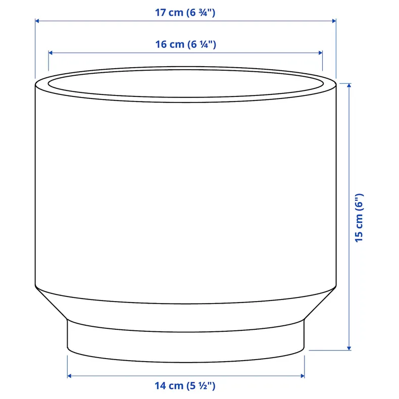 IKEA HONUNGSPALM ХОНУНГСПАЛМ, кашпо, внутренний/внешний/серо-бежевый, 15 см 005.957.98 фото №6