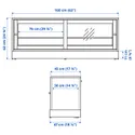 IKEA HAVSTA ХАВСТА, тумба під телевізор з цоколем, білий, 160x47x62 см 404.803.71 фото thumb №8