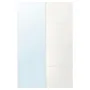 IKEA AULI АУЛІ / MEHAMN МЕХАМН, розсувні дверцята, 2 шт., біле дзеркало / 2шт біле, 150x236 см 195.602.99 фото