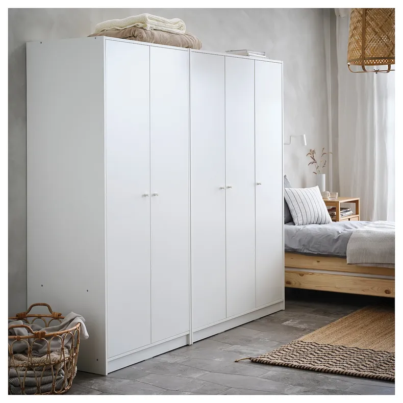 IKEA KLEPPSTAD КЛЕППСТАД, гардероб із 2 дверцятами, білий, 79x176 см 804.372.34 фото №3