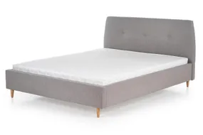 Ліжко двоспальне HALMAR DORIS 160x200 см сіре фото