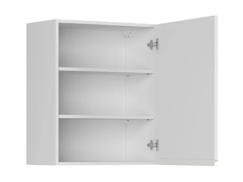 BRW Кухонный верхний шкаф Sole 60 см со сливом правый белый глянец, альпийский белый/глянцевый белый FH_GC_60/72_P-BAL/BIP фото №3