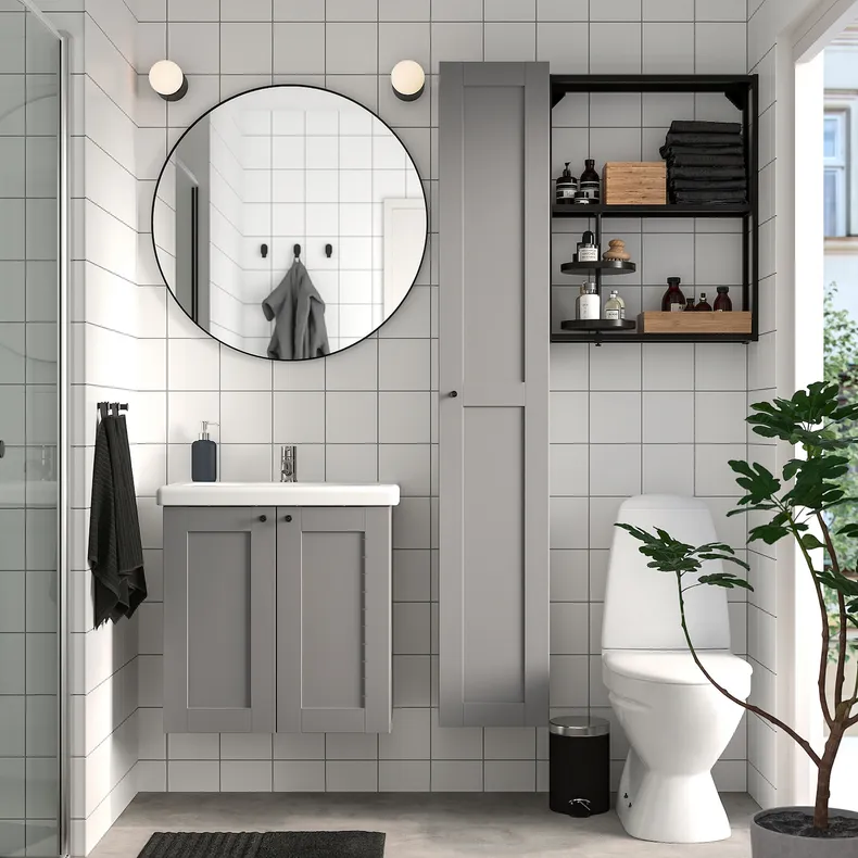 IKEA ENHET ЭНХЕТ, ванная, антрацит / серый каркас, 64x43x65 см 095.474.87 фото №3