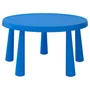 IKEA MAMMUT МАММУТ, стол детский, внутренний/внешний синий, 85 см 903.651.80 фото