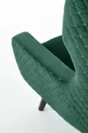 Крісло м'яке HALMAR MARVEL темно-зелений/чорний фото thumb №4