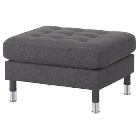 IKEA LANDSKRONA ЛАНДСКРУНА, підставка для ніг, Gunnared темно-сірий/металік 492.697.37 фото