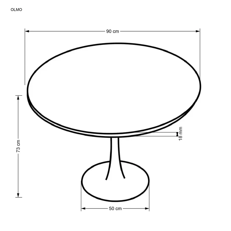 Кухонный стол HALMAR OLMO 90x90 см, орех / черный фото №9