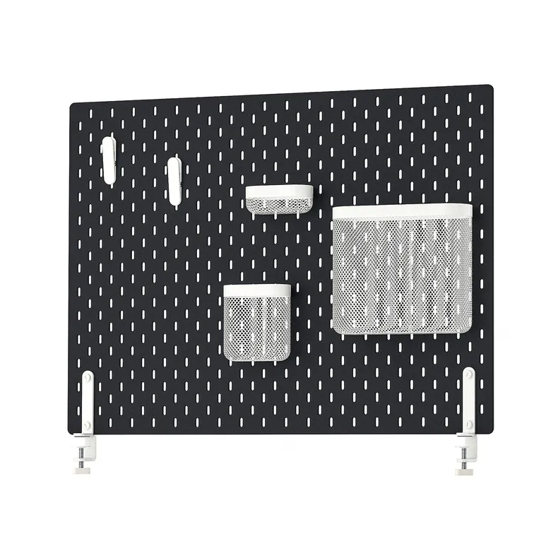IKEA SKÅDIS СКОДИС, настенная панель, комбинация, черный, 76x56 см 295.159.80 фото №1