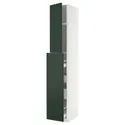 IKEA METOD МЕТОД / MAXIMERA МАКСИМЕРА, высокий шкаф/выдвижн секция/1дв/4ящ, белый/Гавсторп темно-зеленый, 40x60x240 см 995.570.47 фото thumb №1