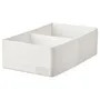 IKEA STUK СТУК, коробка з відділеннями, білий, 20x34x10 см 604.744.25 фото