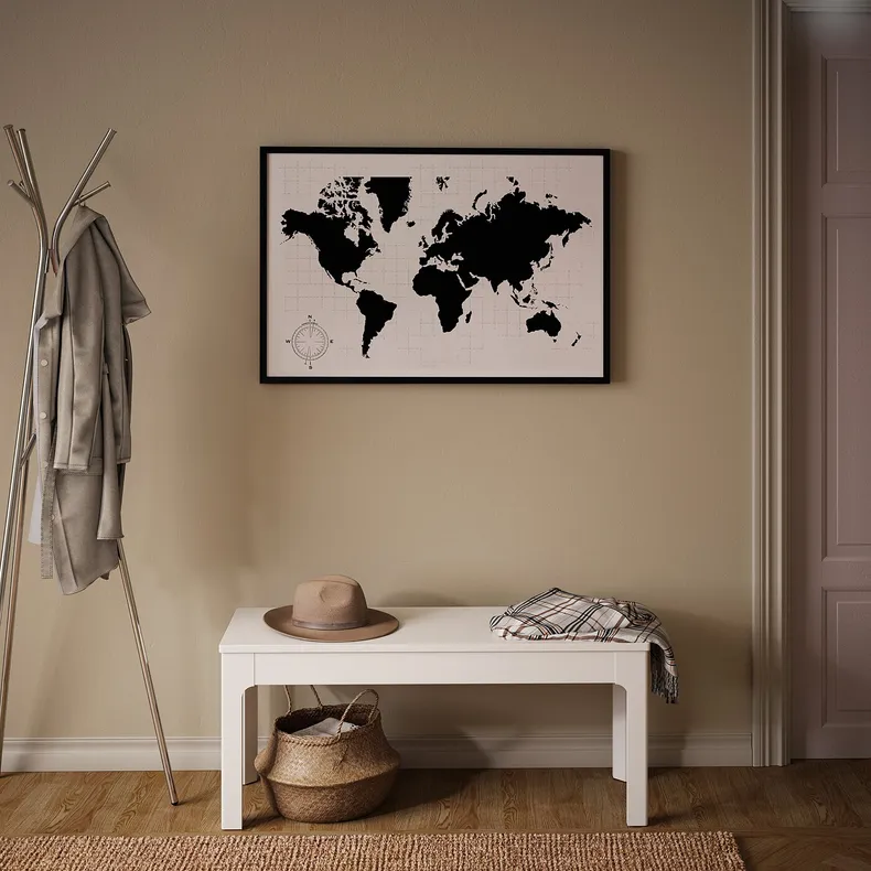 IKEA BILD БИЛЬД, постер, карта мира, 91x61 см 104.422.67 фото №2