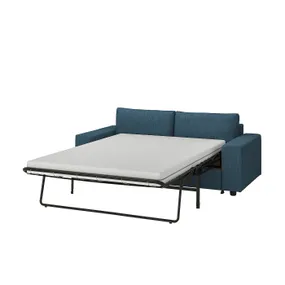 IKEA VIMLE ВІМЛЕ, 2-місний диван-ліжко, з широкими підлокітниками / темно-синій 495.369.53 фото