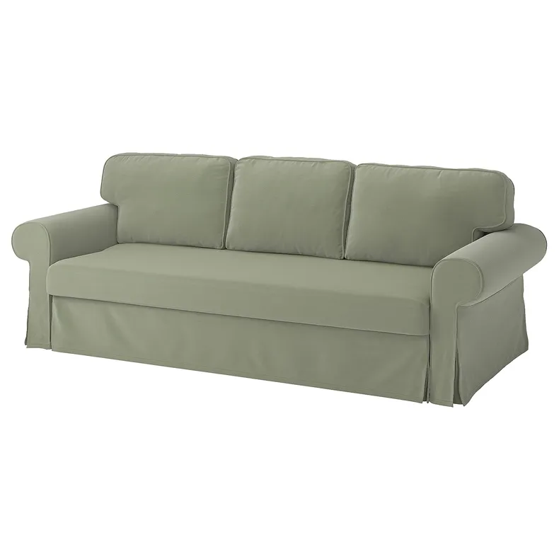 IKEA VRETSTORP ВРЕТСТОРП, чохол для 3-місного дивана-ліжка, ХАКЕБУ сіро-зелений 505.451.74 фото №2