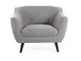 Крісло м'яке SIGNAL MOLLY 1 Brego, тканина: сірий / венге фото