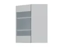 BRW Top Line 60 см угловой левосторонний кухонный шкаф с дисплеем светло-серый матовый, греноловый серый/светло-серый матовый TV_GNWU_60/72_LV-SZG/BRW0014 фото thumb №2