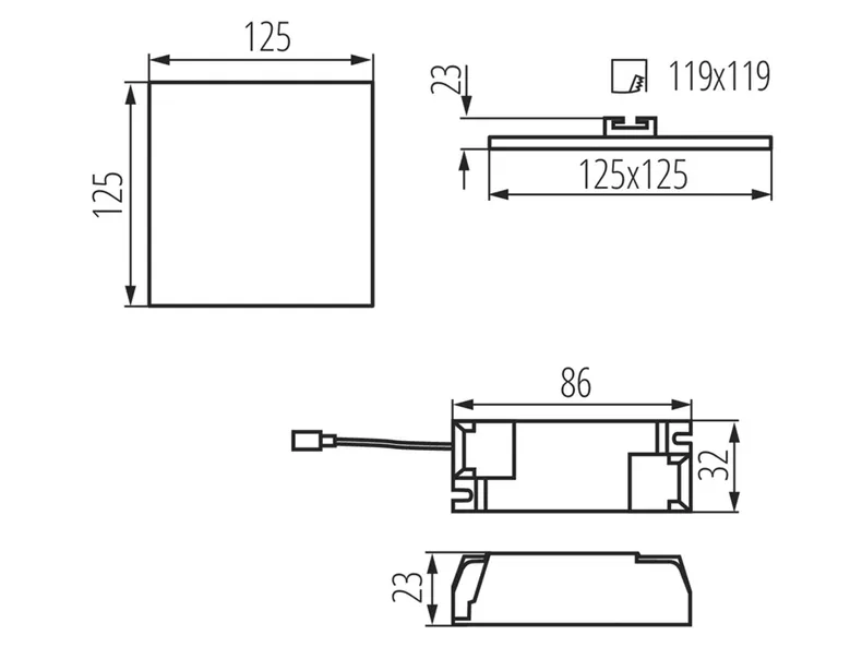 BRW Arel LED, плафон для ванной комнаты 083902 фото №2