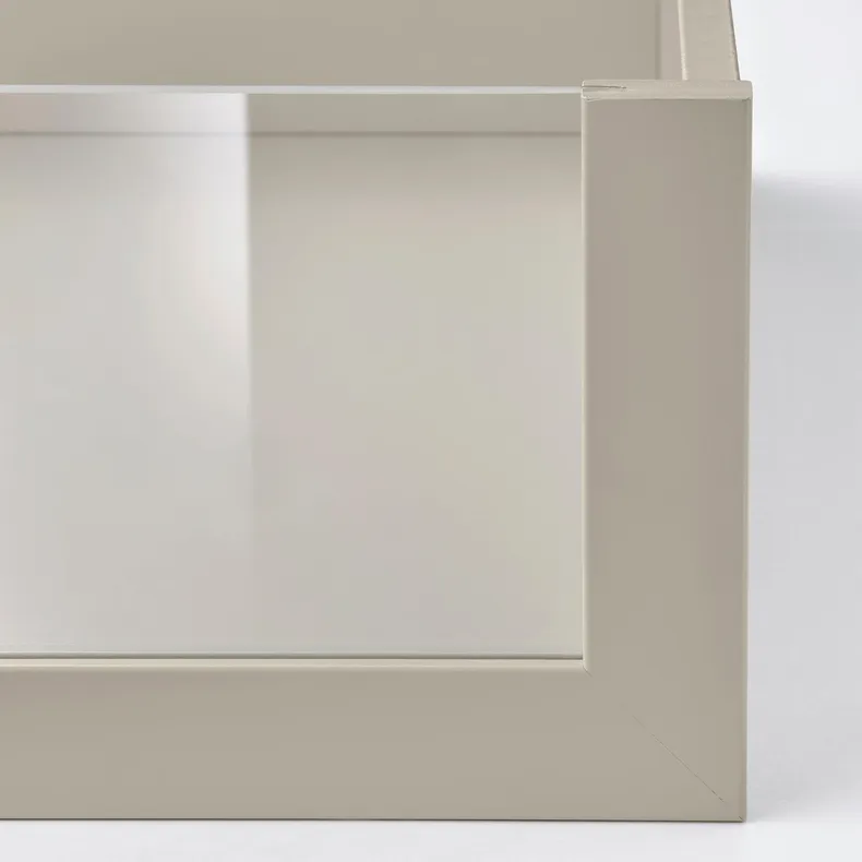 IKEA KOMPLEMENT КОМПЛИМЕНТ, ящик со стеклянной фронтал панелью, бежевый, 75x58 см 905.090.89 фото №2