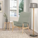IKEA VEDBO ВЕДБУ, крісло із високою спинкою, Гарматний світло-зелений 305.522.26 фото thumb №3