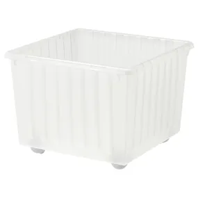 IKEA VESSLA ВЕССЛА, коробка на коліщатах, білий, 39x39 см 300.648.49 фото