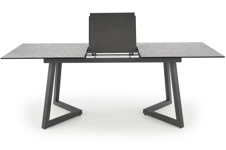 Обідній стіл розкладний HALMAR TIZIANO 160-210x90 см, стільниця - світлий сірий / темний сірий, ніжки - темний сірий фото №17