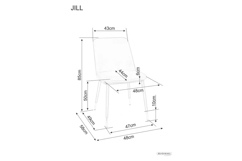 Стілець кухонний SIGNAL JILL Velvet, Bluvel 4215 - кориця фото №2