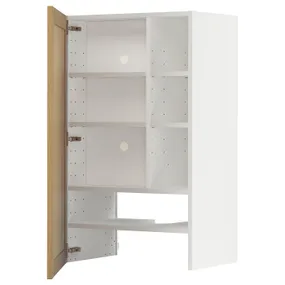 IKEA METOD МЕТОД, настінн шаф д / витяжки з полиц / дверц, білий / ФОРСБАККА дуб, 60x100 см 295.093.85 фото