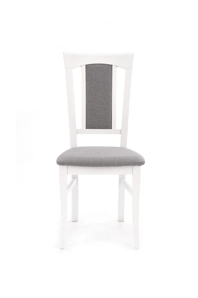 Кухонний стілець дерев'яний HALMAR KONRAD білий/сірий фото №5