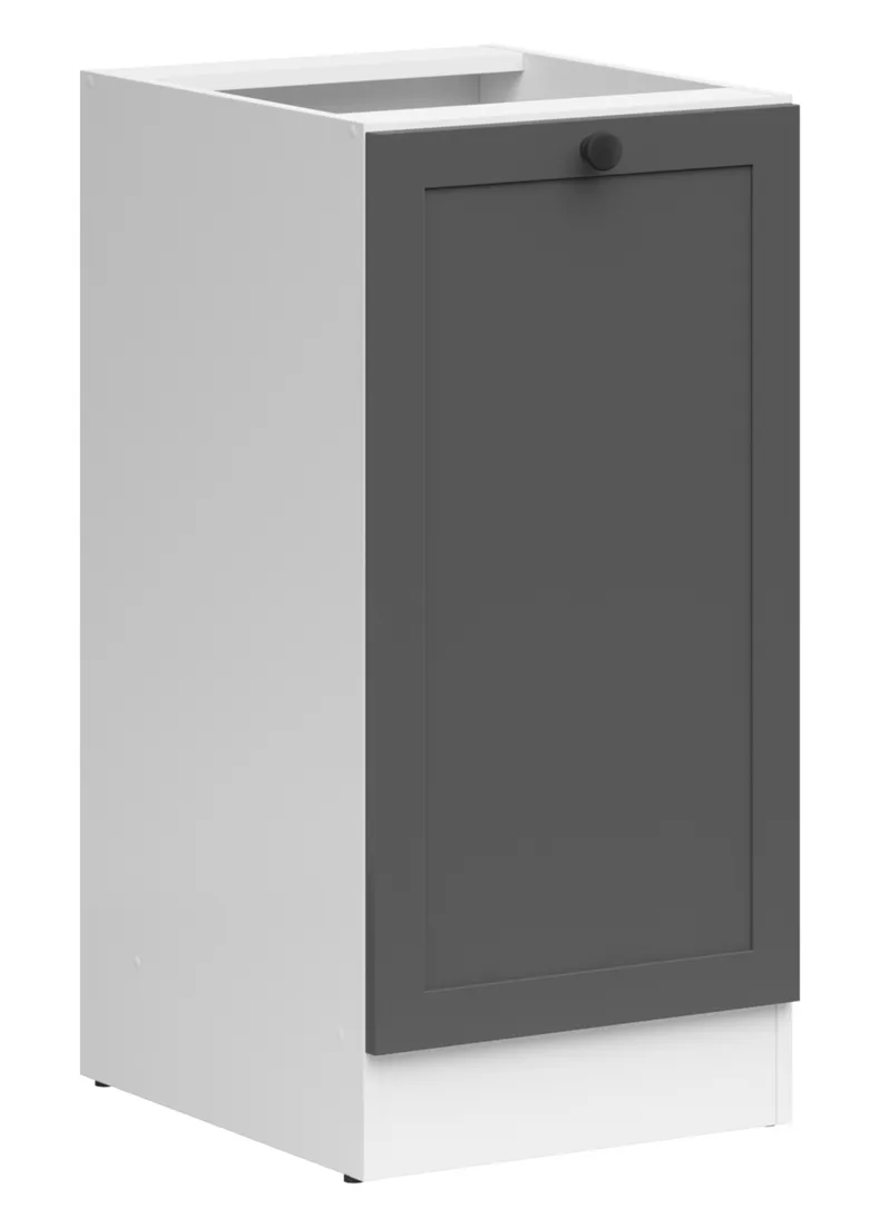BRW Junona Line базовый шкаф для кухни 40 см левый графит, белый/графит D1D/40/82_L_BBL-BI/GF фото №2