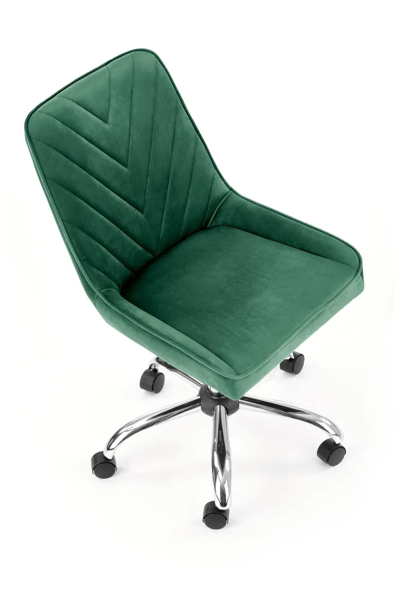 Крісло комп'ютерне офісне обертове HALMAR RICO, зелений оксамит фото №2