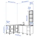 IKEA ENHET ЭНХЕТ, угловая кухня, антрацит / белый 693.382.35 фото thumb №3