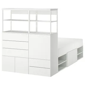 IKEA PLATSA ПЛАТСА, основа ліжка з 5дверцятами+5шухляд, білий/Fonnes white, 140x244x163 см 993.253.83 фото
