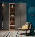 IKEA MERÅKER МЕРОКЕР, дверцята, темно-сірий, 50x195 см 003.115.73 фото thumb №2