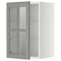 IKEA METOD МЕТОД, навесной шкаф / полки / стеклян дверца, белый / бодбинский серый, 40x60 см 793.949.52 фото thumb №1